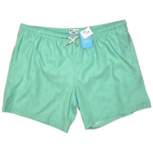 NWT Bermies Men's The Classic 5.5" Inseam Swim Trunks Green Palm XXL - Picture 2 of 8